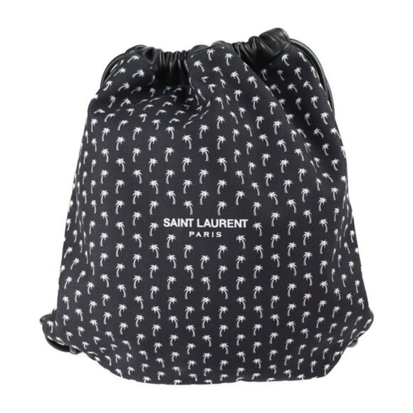 YVES SAINT LAURENT Black Lambskin Leather Backpack - Picture 1 of 9